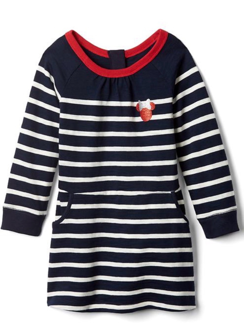 Gap x Disney | EUC - Minnie Jersey Knit Dress - Size 5 - Navy/Red/White